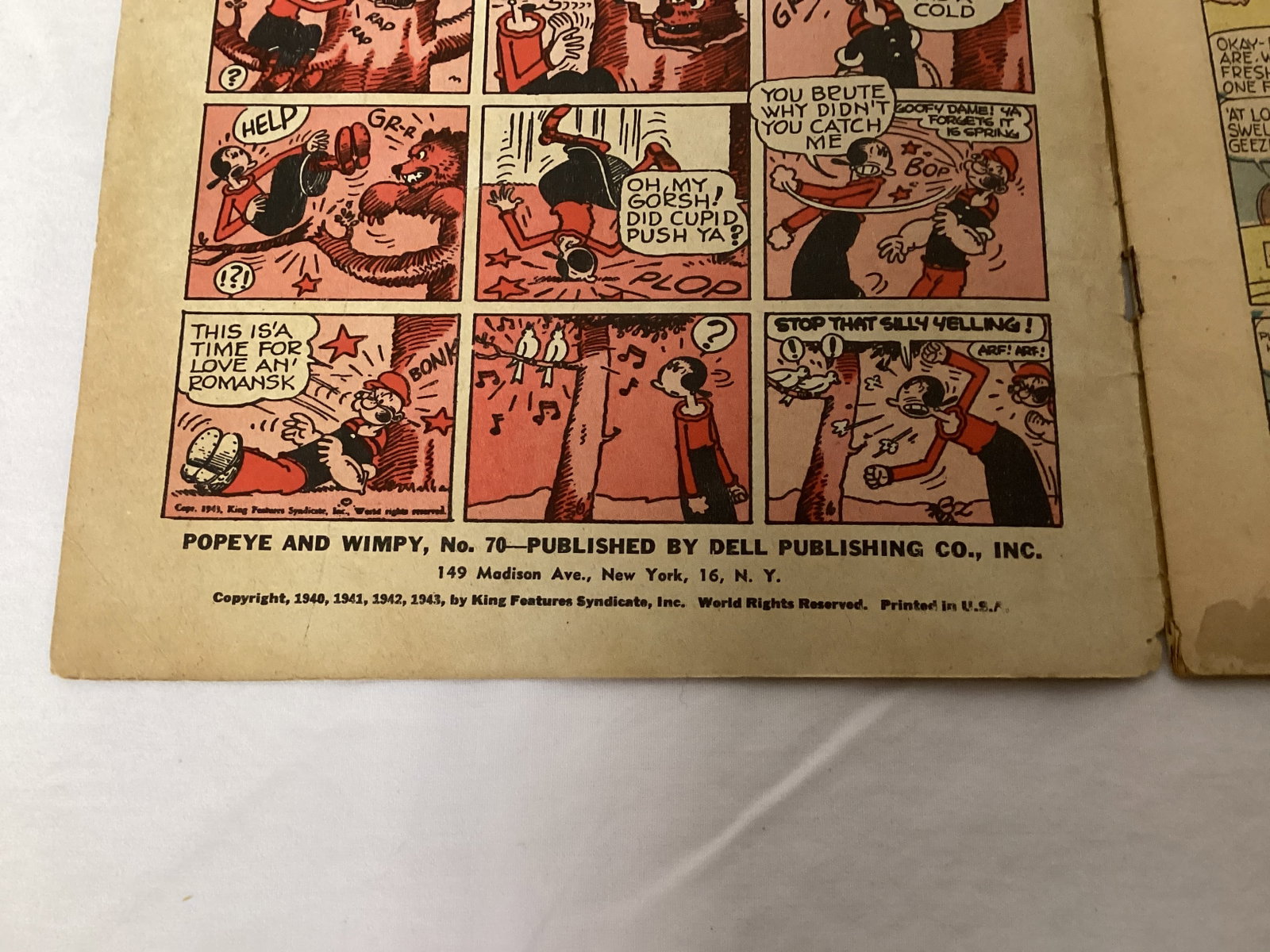 Dell Four Color 70 Popeye and Wimpy Comic Book - 7