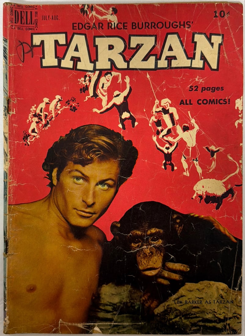 Tarzan 16 Dell Comic Book: 1950, please preview and see all photos for condition