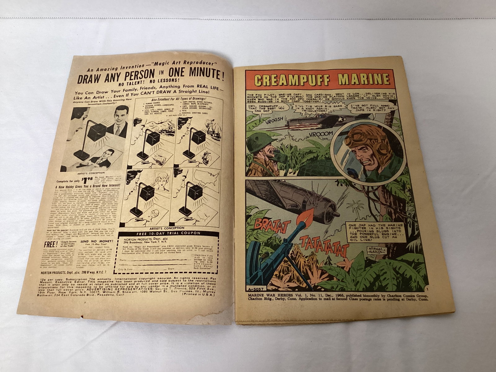 Marine War Heroes 11 Charlton Comic Book - 6