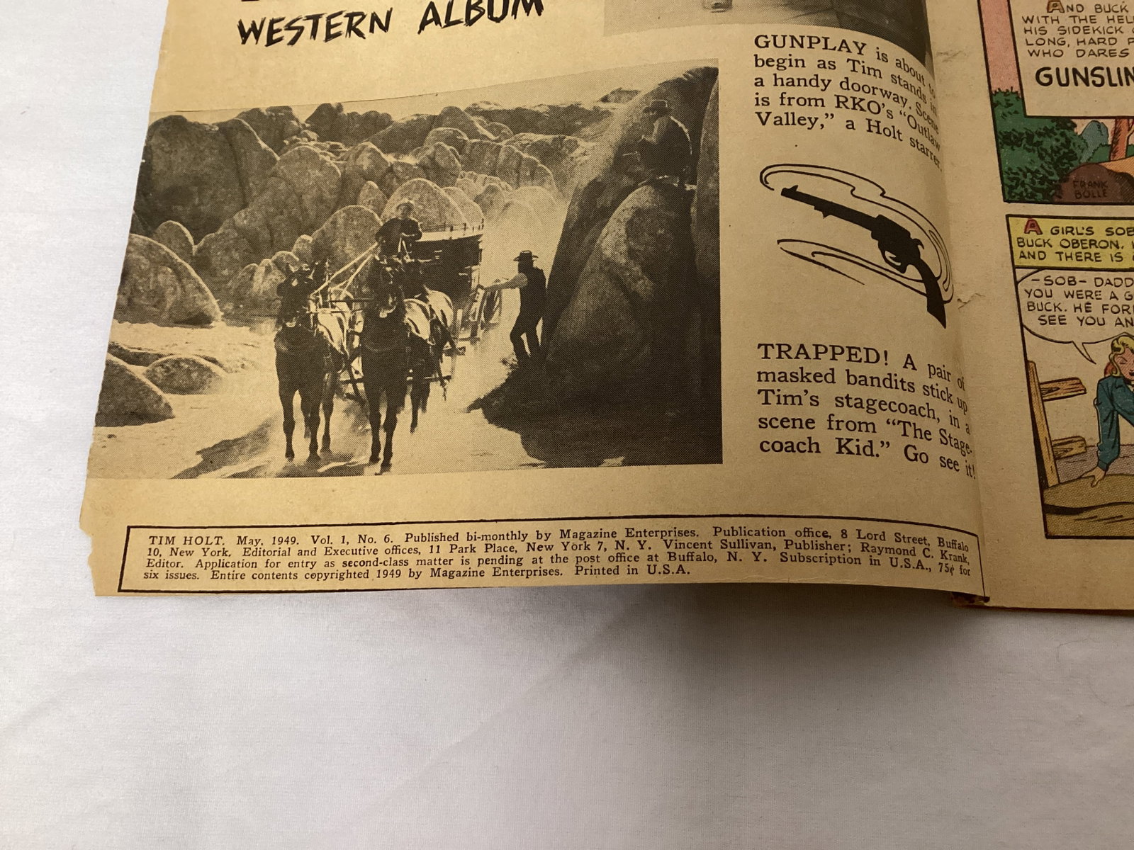 Tim Holt 6 Magazine Enterprises Western Comic Book - 7
