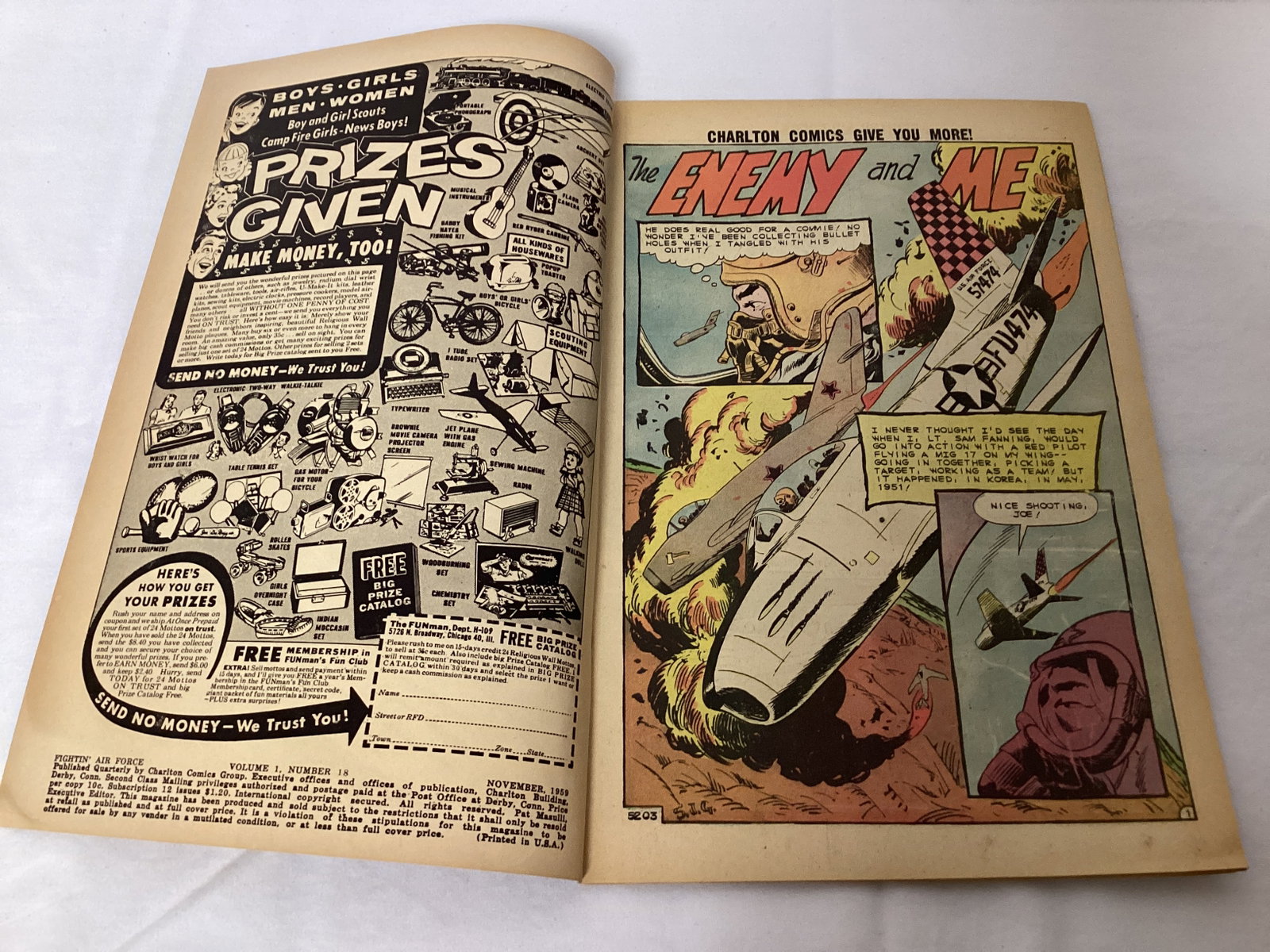 Fightin' Airforce 18 Charlton Comic Book - 6
