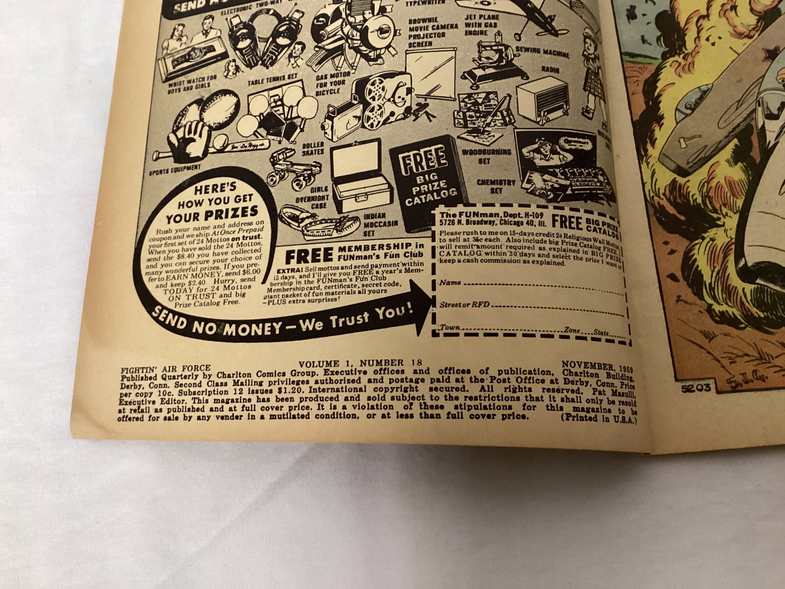 Fightin' Airforce 18 Charlton Comic Book - 7