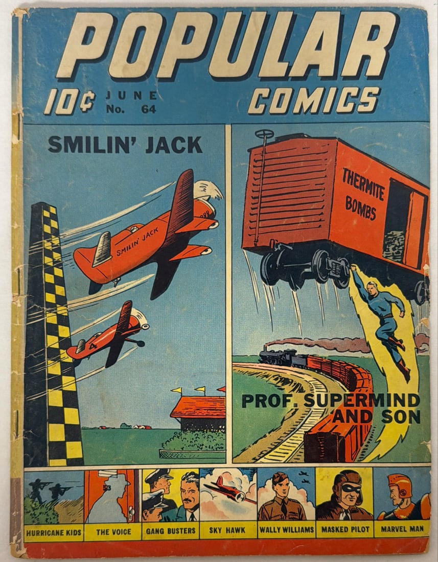 Popular Comics 64 Dell Comic Book: 1941, please preview and see all photos for condition