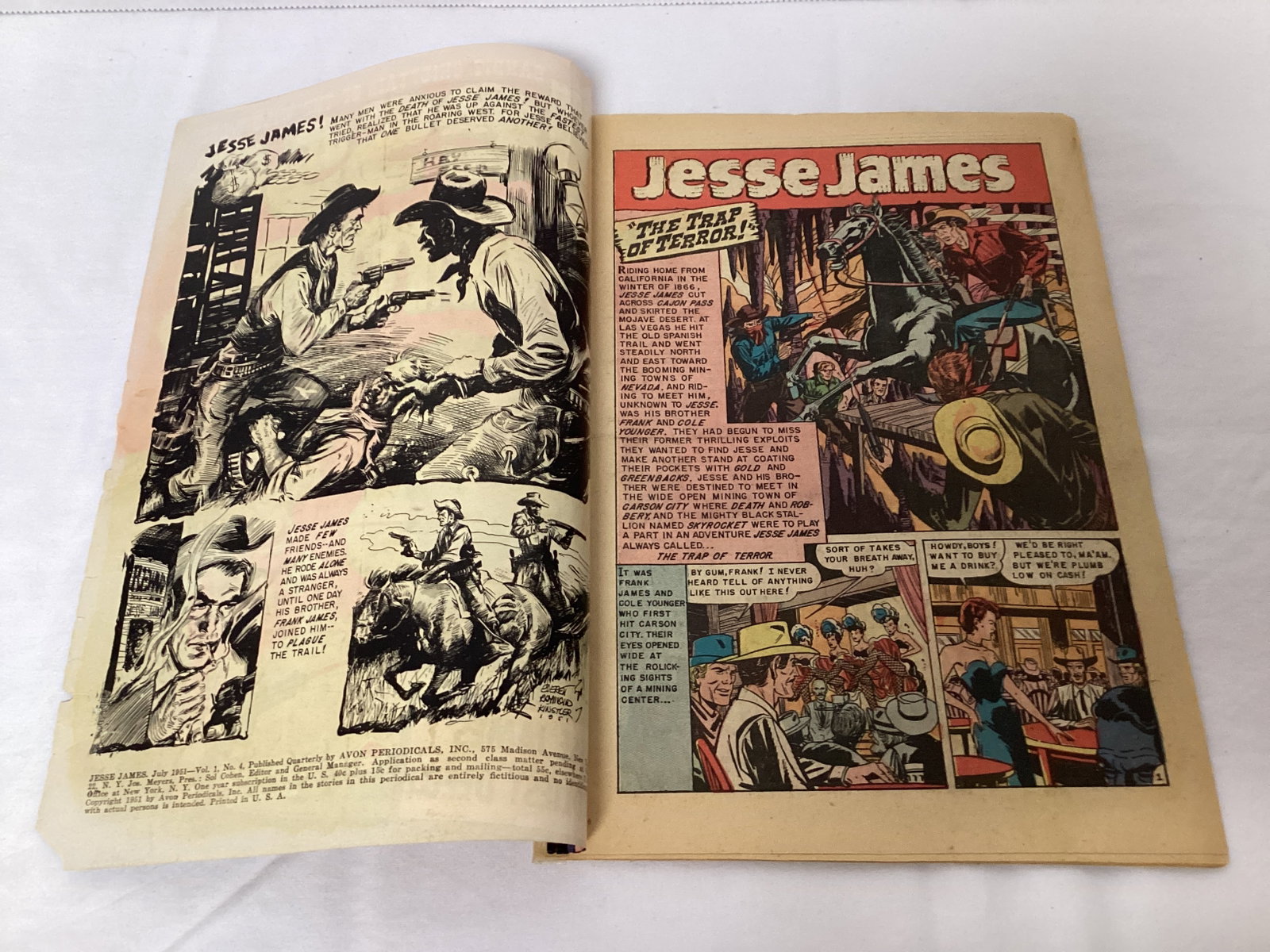 Jesse James 4 Avon Western Comic Book - 6