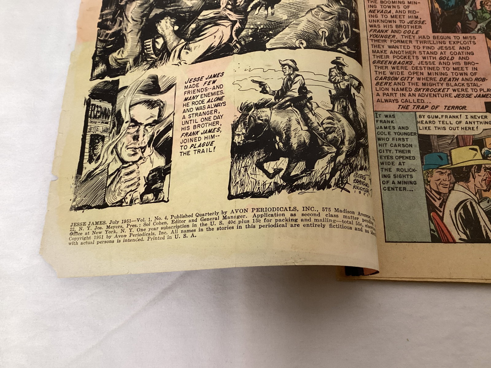 Jesse James 4 Avon Western Comic Book - 7