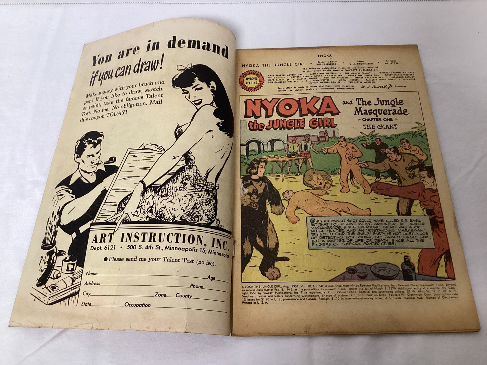 Nyoka the Jungle Girl 58 Fawcett Comic Book - 6