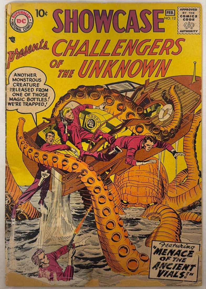 Showcase 12 DC Challengers of the Unknown Comic Book: 1958, please preview and see all photos for condition