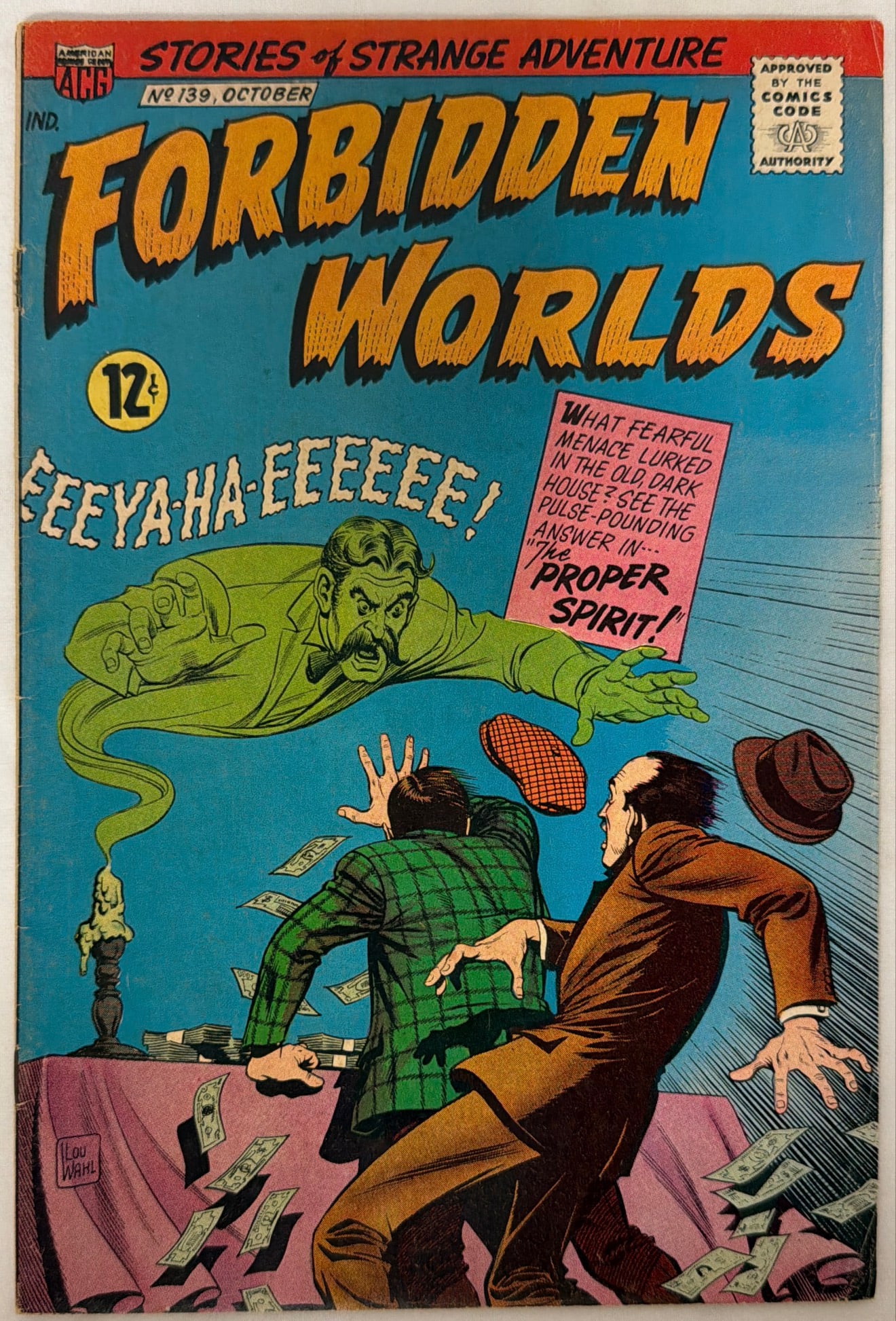 Forbidden Worlds 139 ACG Comic Book: 1966, cover detached at the top staple, please preview and see all photos for condition