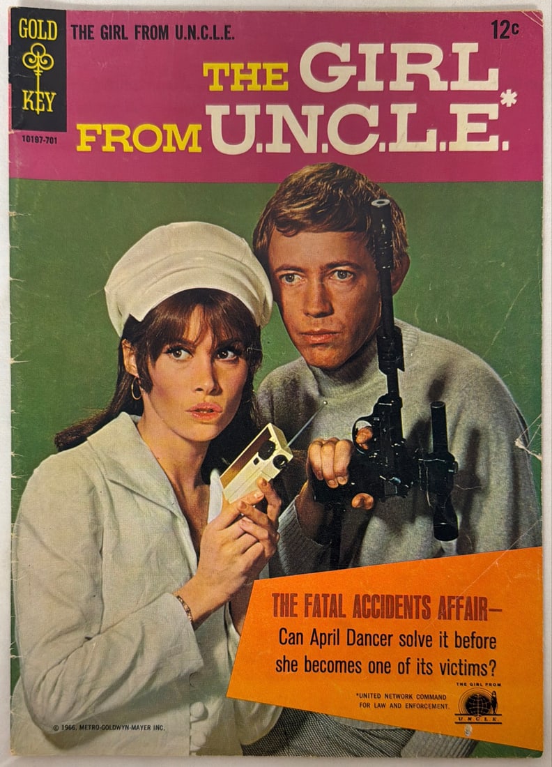 The Girl from U.N.C.L.E. 1 Gold Key Comic Book: 1966, please preview and see all photos for condition