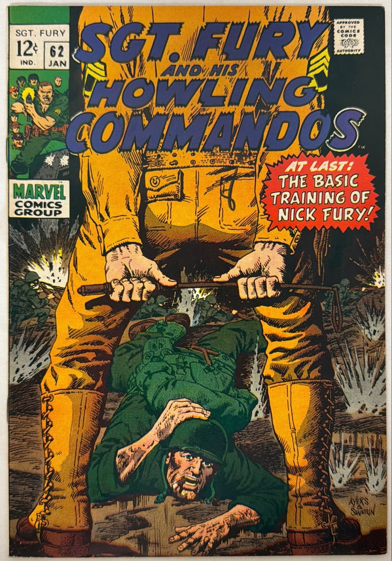 Sgt. Fury and His Howling Commandos 62 Marvel Comic Book: 1969, please preview and see all photos for condition