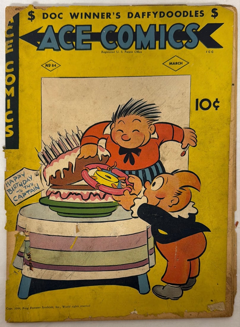 Ace Comics 84 King Comic Book: 1944, cover detached, please preview and see all photos for condition