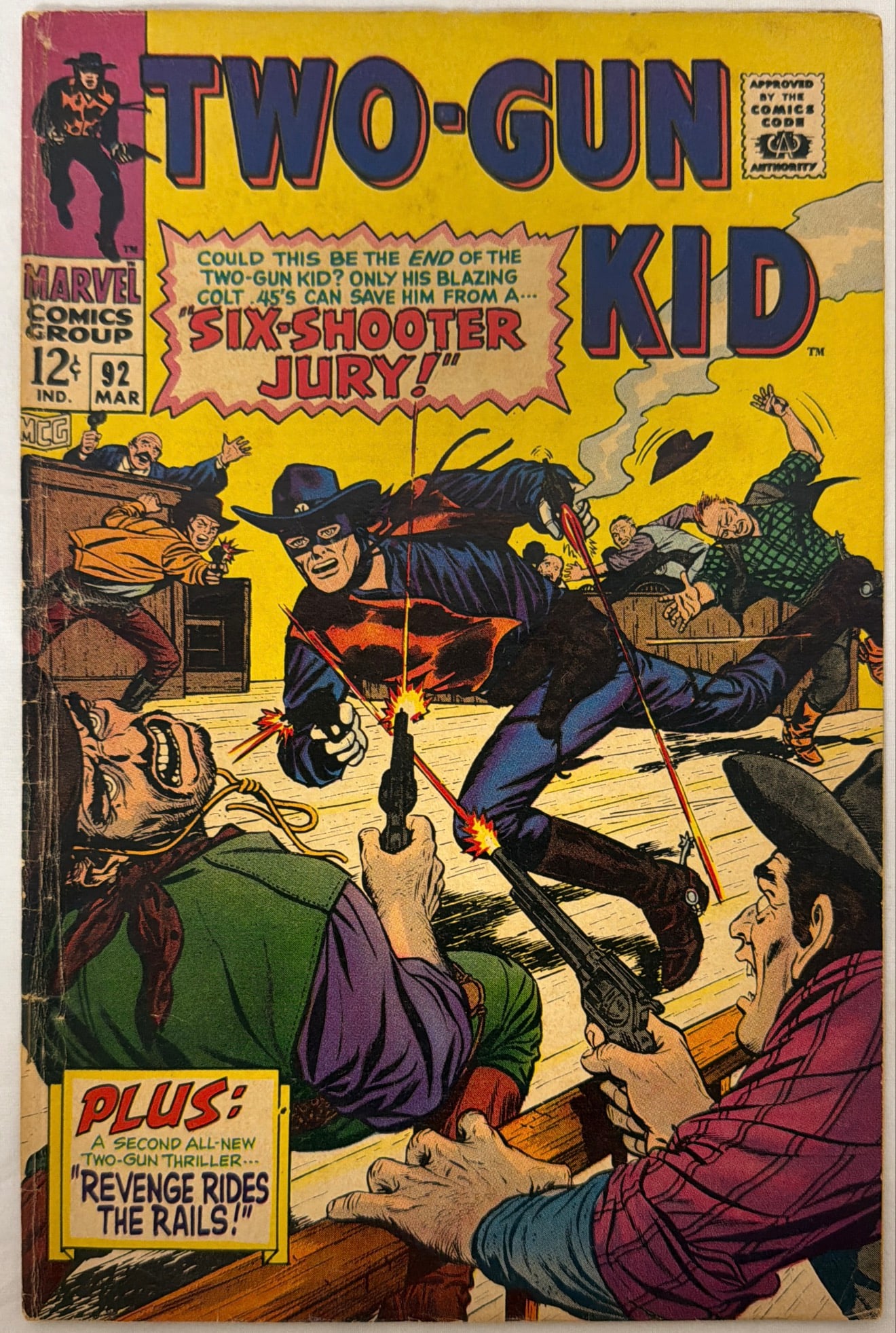 Two Gun Kid 92 Marvel Western Comic Book: 1967, please preview and see all photos for condition