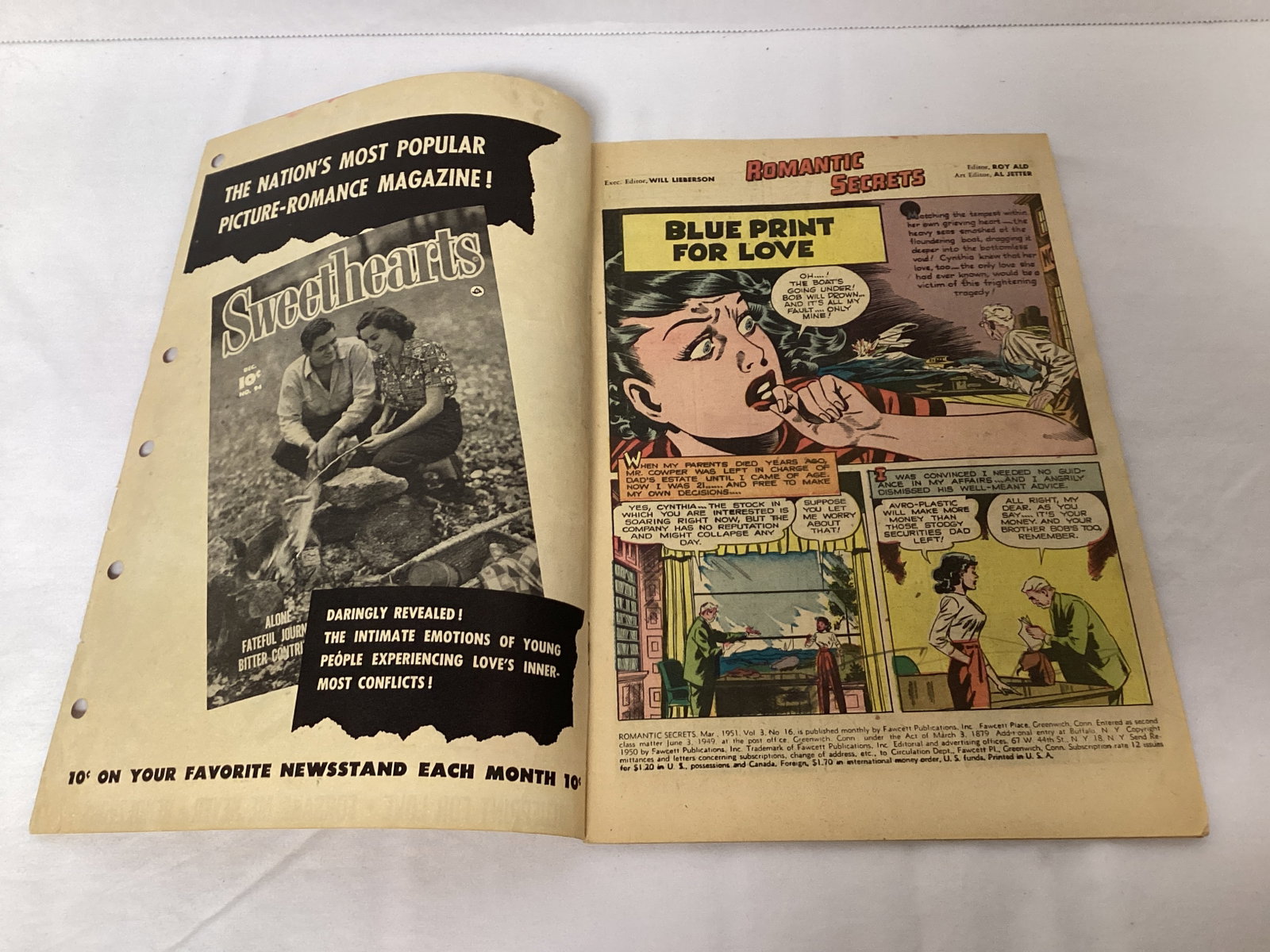 Romantic Secrets 16 Fawcett Comic Book - 6
