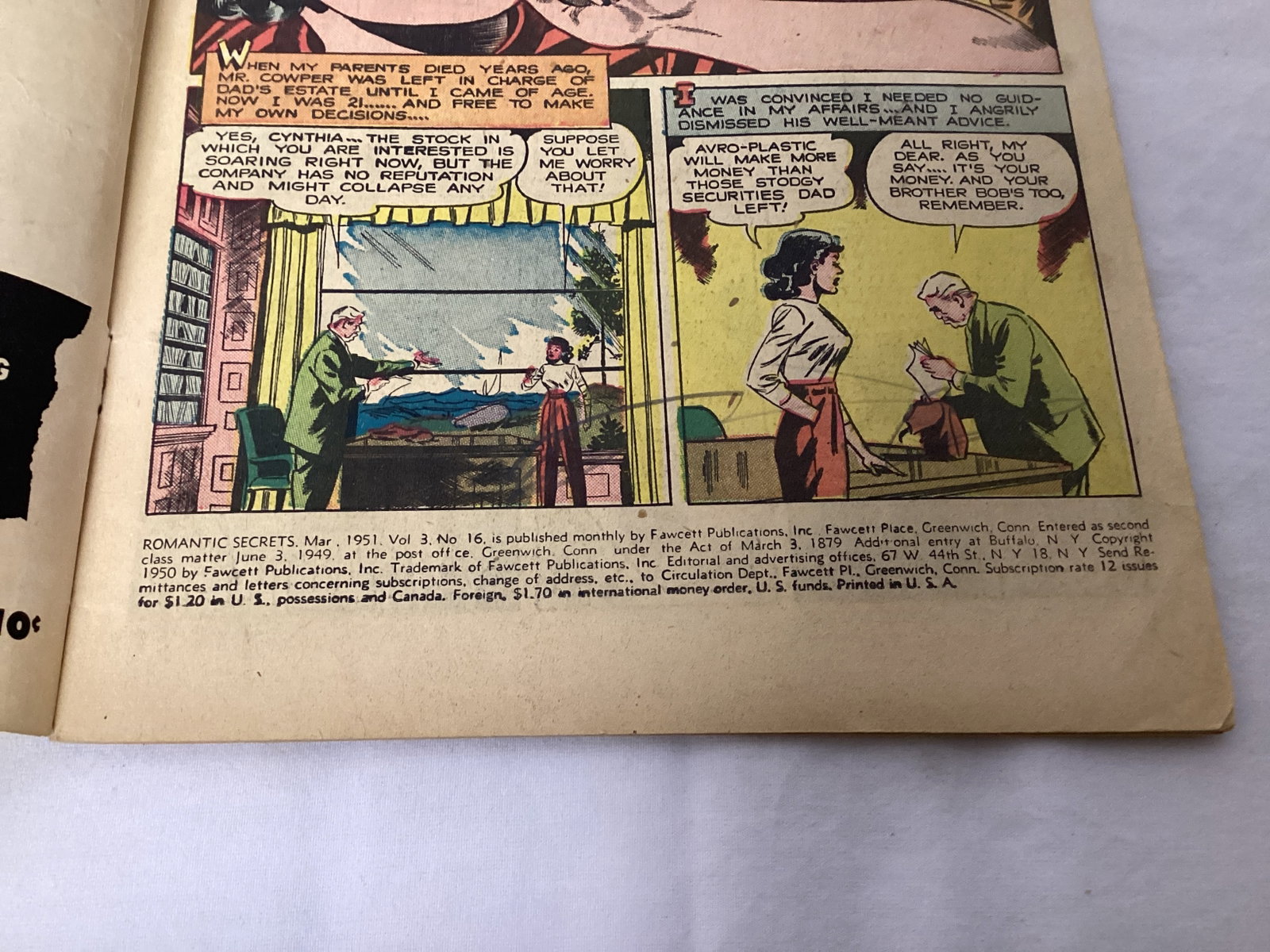 Romantic Secrets 16 Fawcett Comic Book - 7