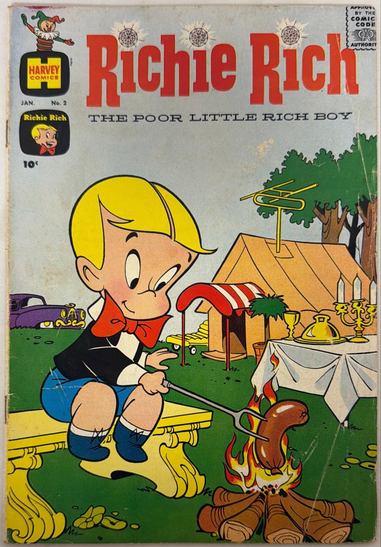 Richie Rich 2 Harvey Comic Book: 1961, please preview and see all photos for condition