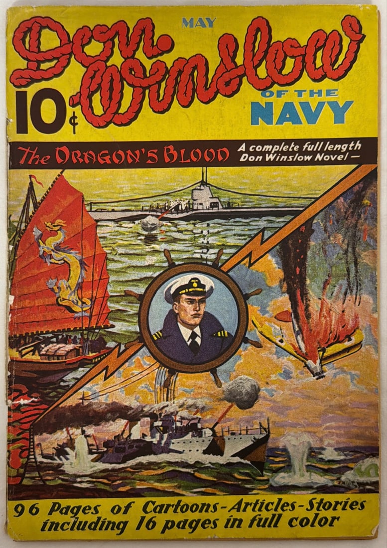 Don Winslow of the Navy 2 Merwill Comic Book: 1937, cover detached, please preview and see all photos for condition