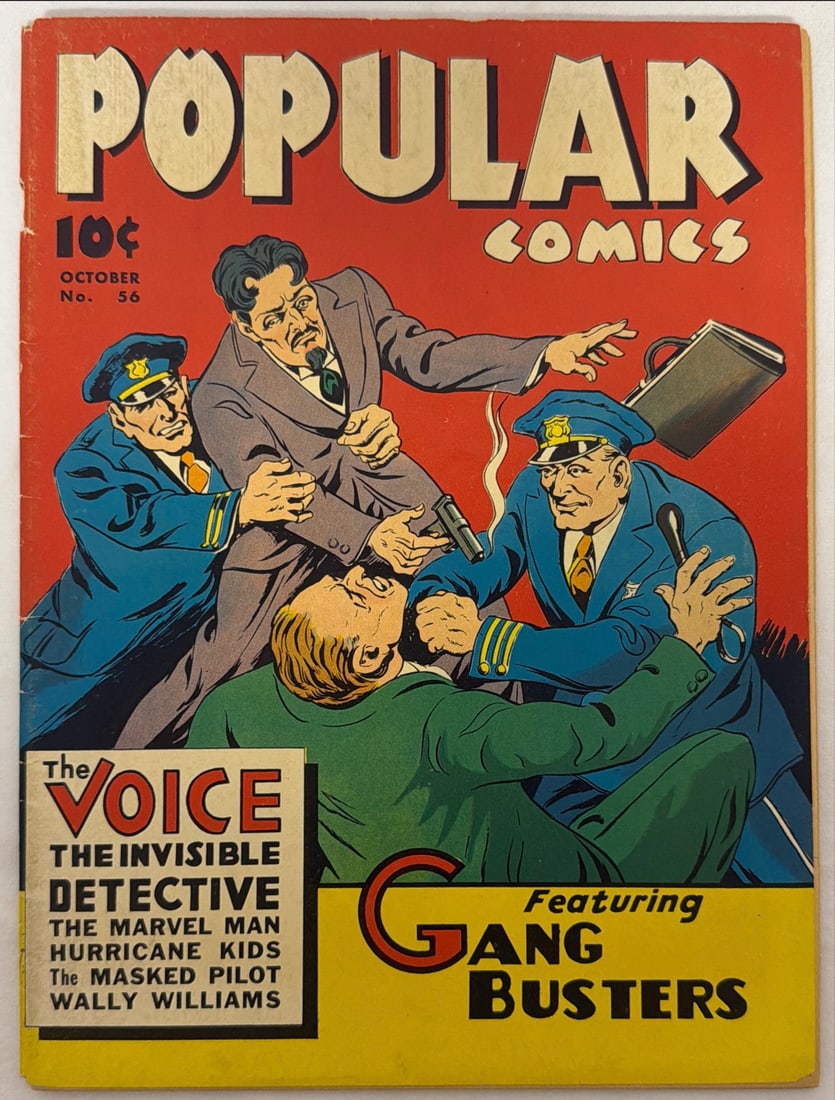 Popular Comics 56 Dell Comic Book: 1940, please preview and see all photos for condition