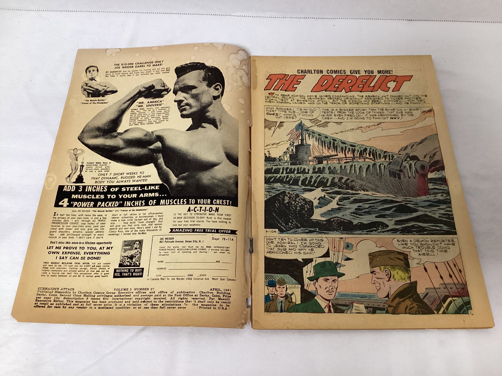 Submarine Attack 27 Charlton War Comic Book - 6