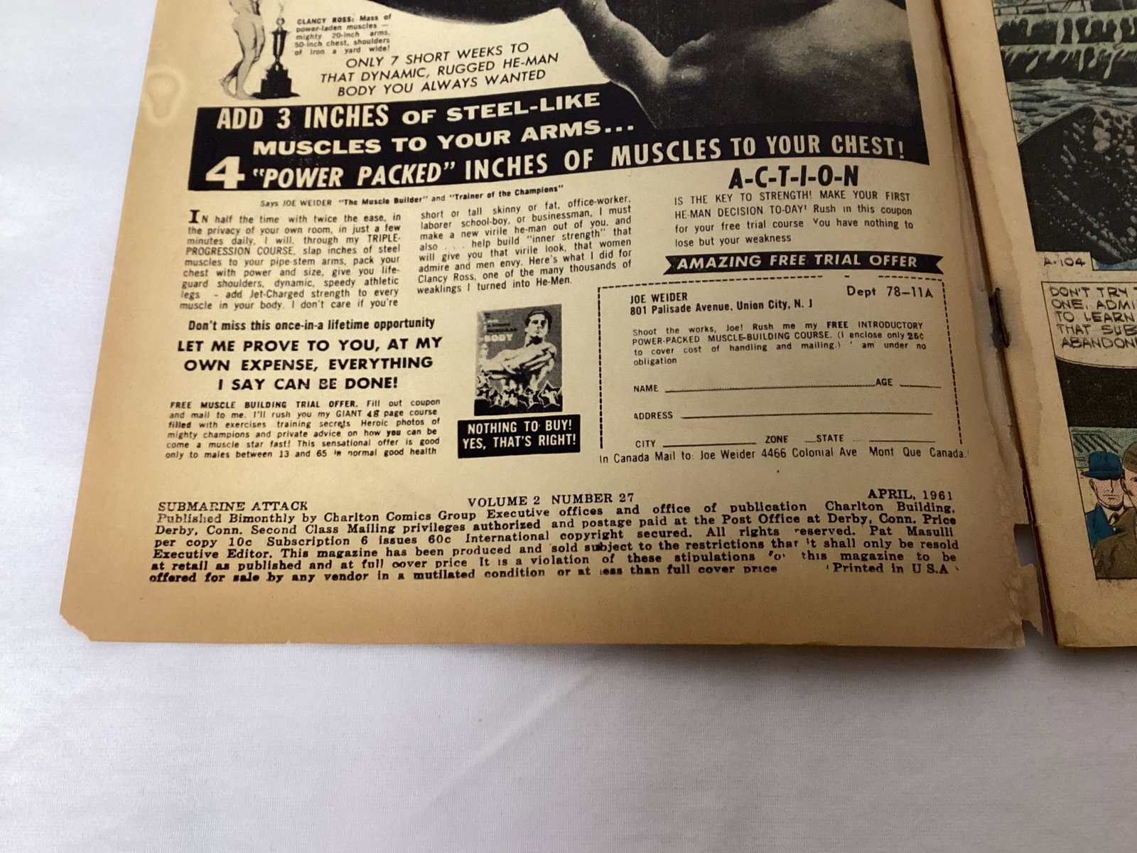 Submarine Attack 27 Charlton War Comic Book - 7