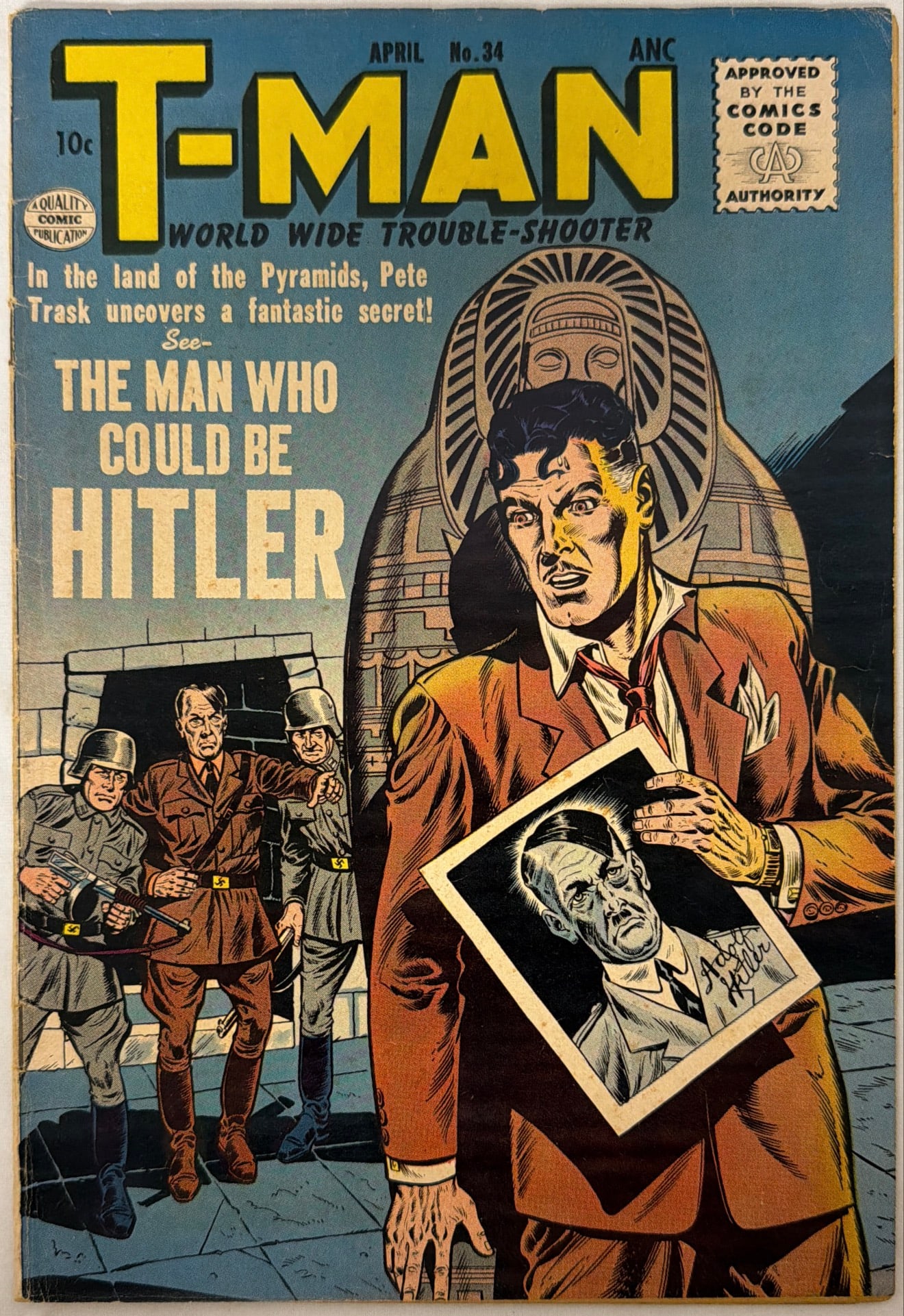 T-Man 34 Quality Comic Book: 1956, please preview and see all photos for condition