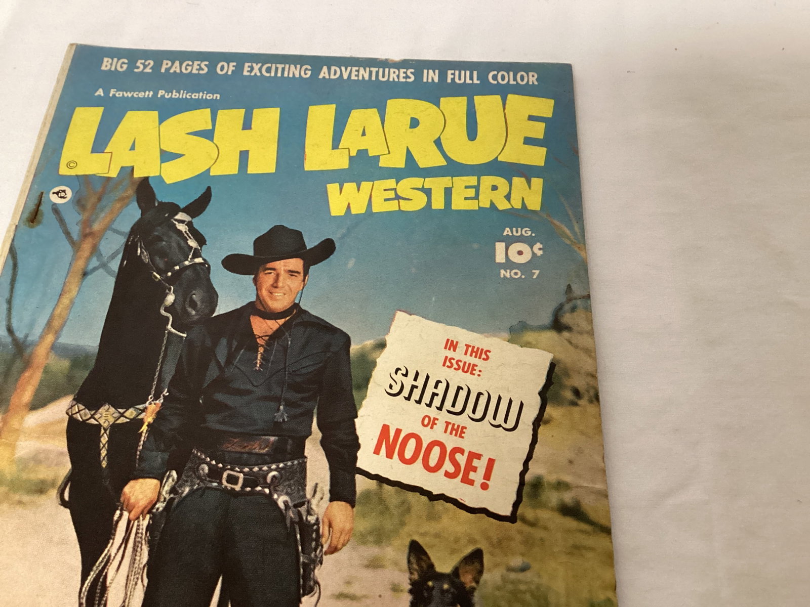 Lash Larue Western 7 Fawcett Comic Book - 3