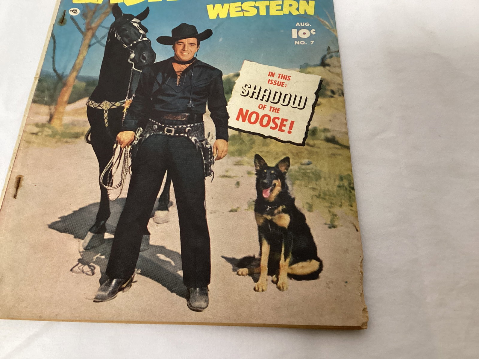 Lash Larue Western 7 Fawcett Comic Book - 5