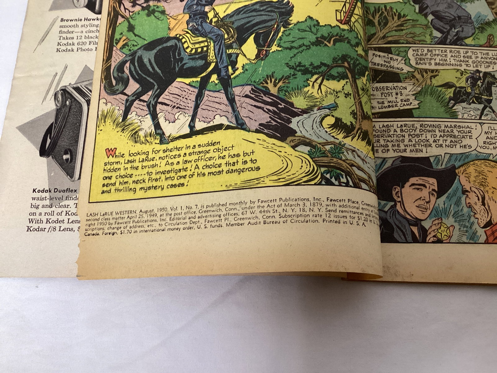 Lash Larue Western 7 Fawcett Comic Book - 7