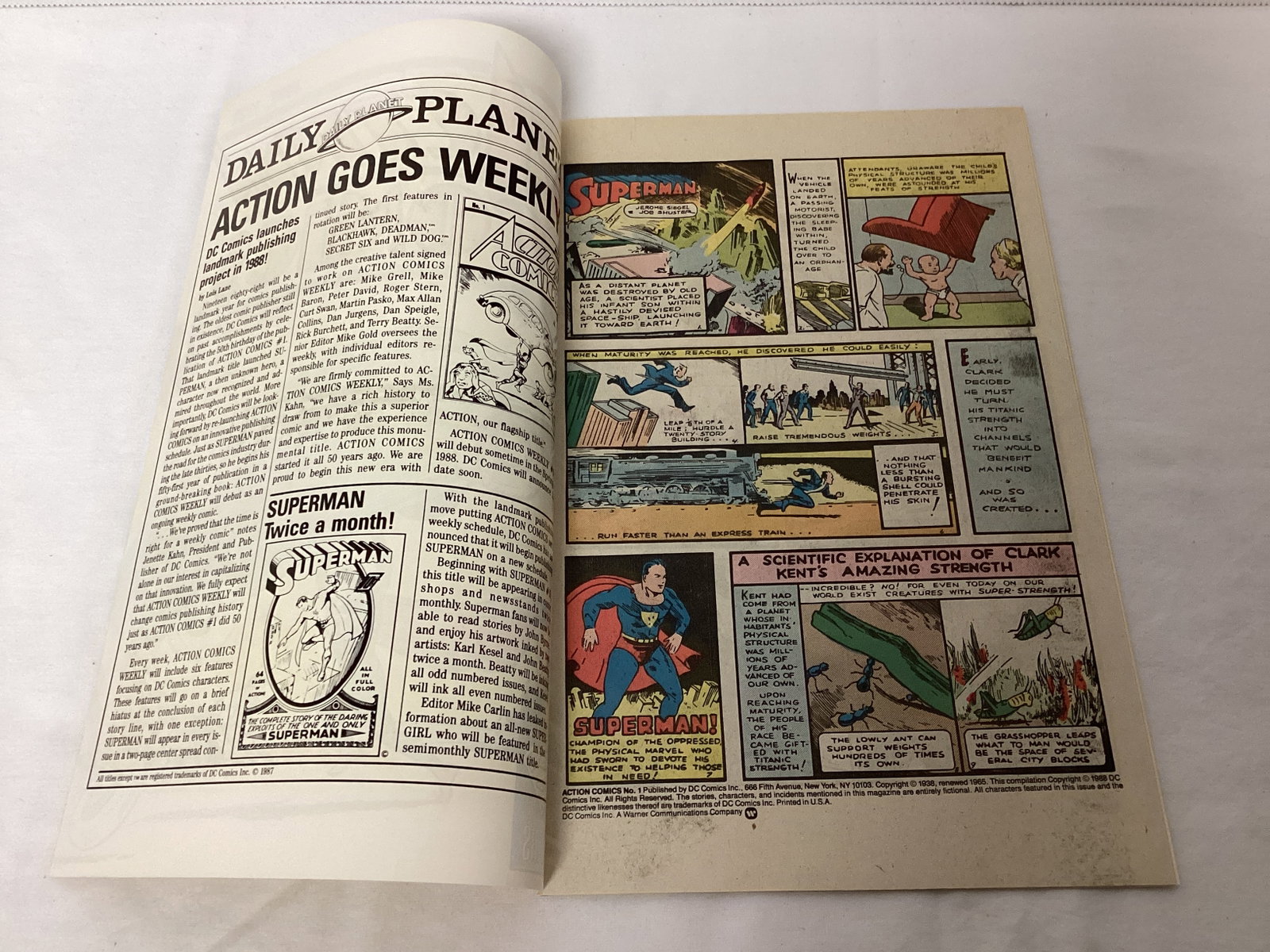 Action Comics 1 DC Superman Reprint Comic Book - 6
