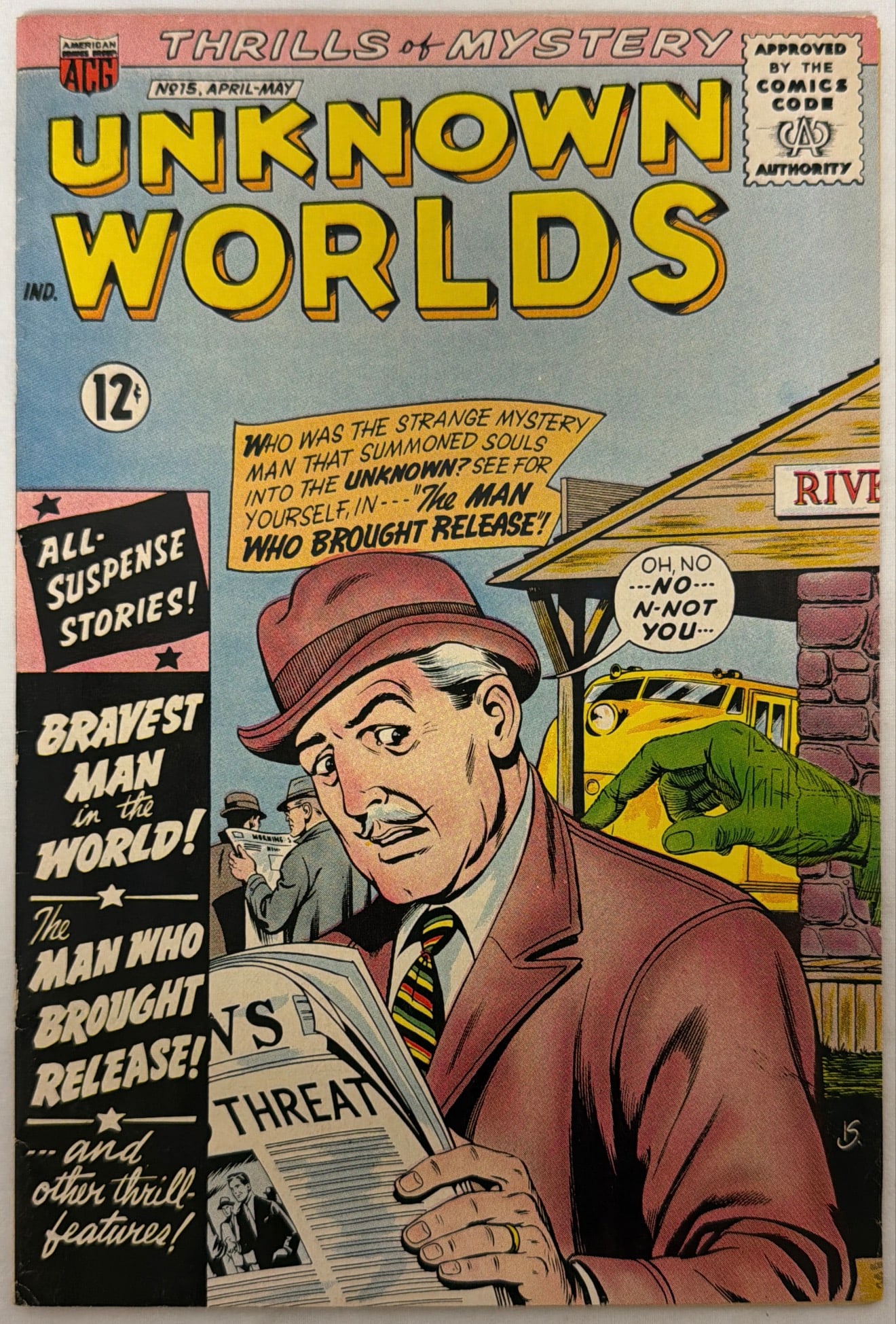 Unknown Worlds 15 ACG Comic Book: 1962, please preview and see all photos for condition