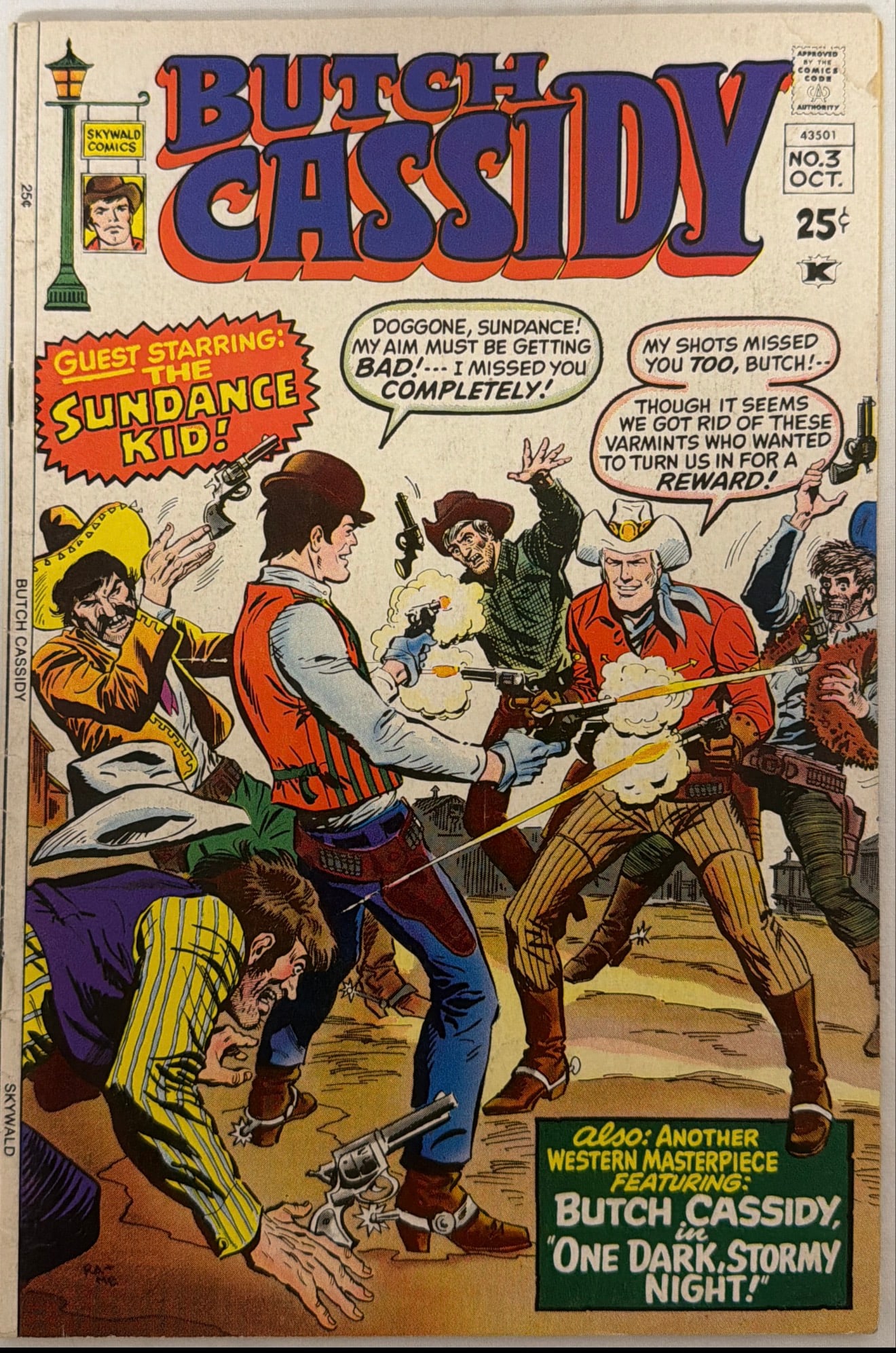 Butch Cassidy 3 Skywald Comic Book: 1971, please preview and see all photos for condition