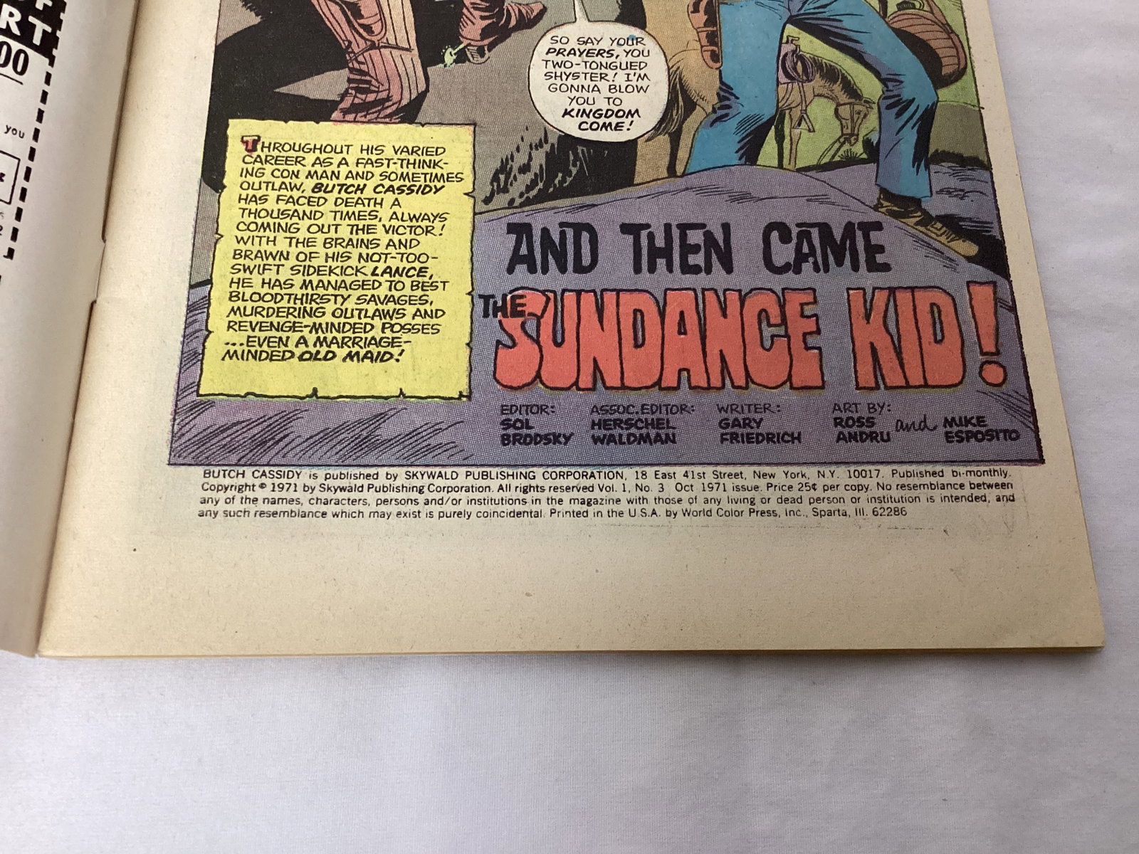 Butch Cassidy 3 Skywald Comic Book - 7