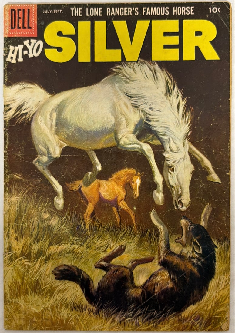 Hi-Yo Silver 19 Dell Lone Ranger Western Comic Book: 1956, please preview and see all photos for condition