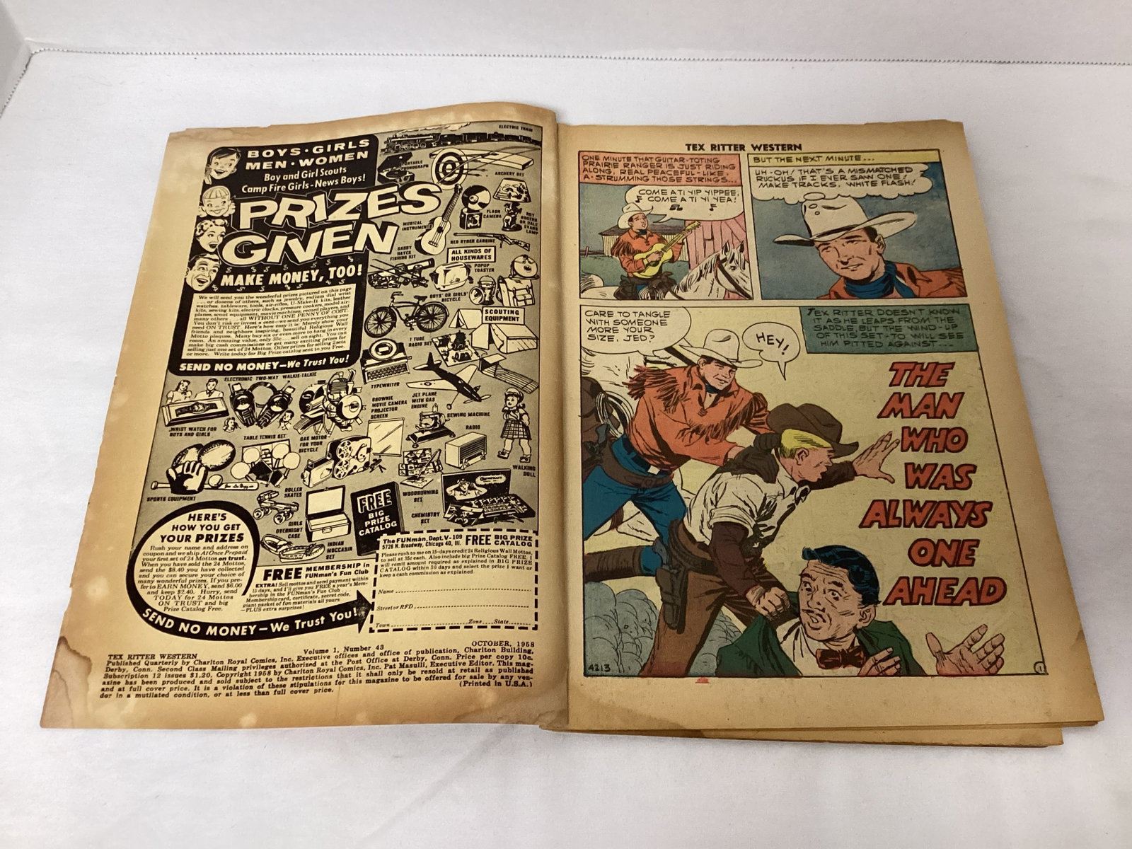 Tex Ritter Western 43 Charlton Comic Book - 6
