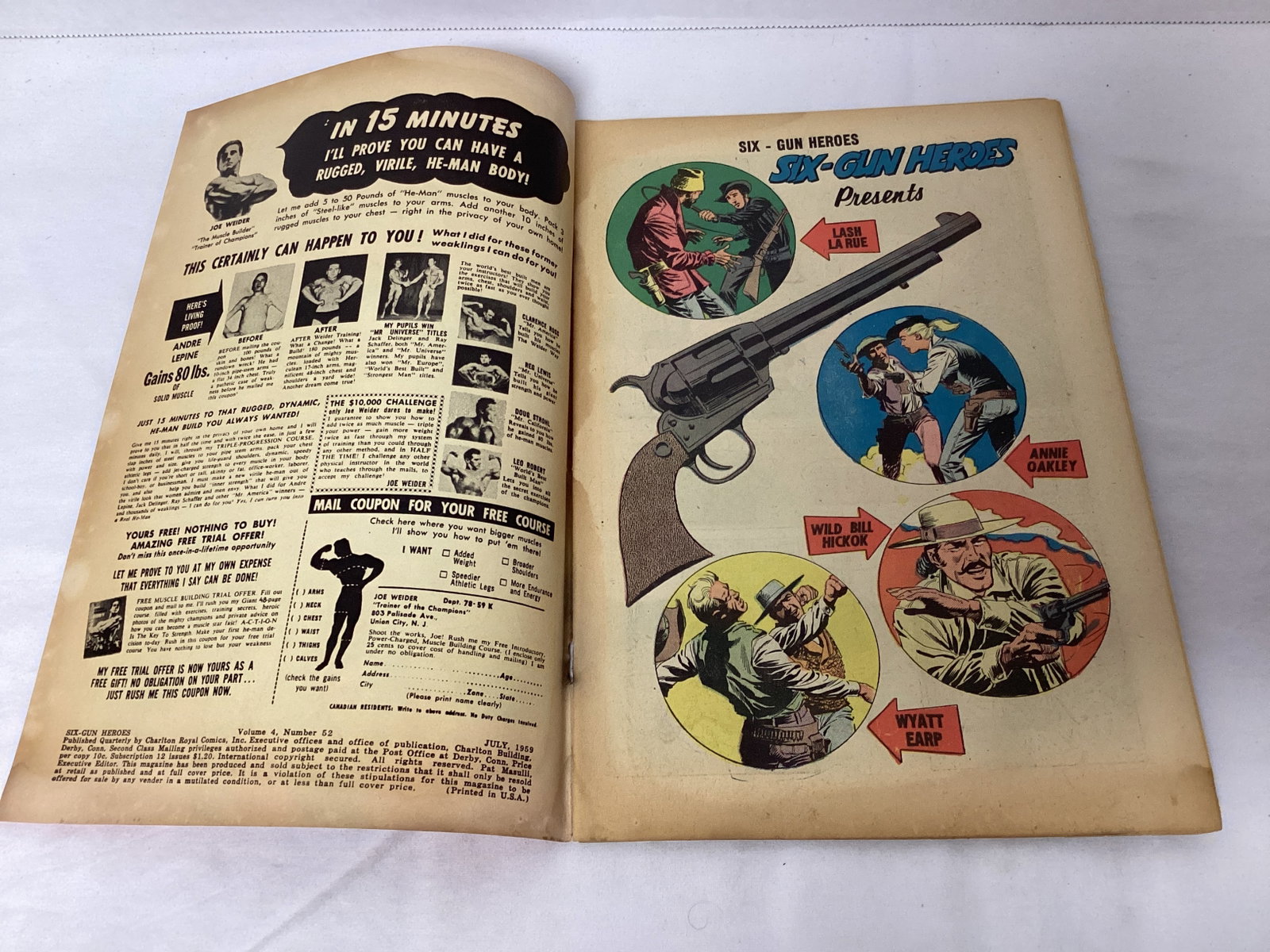 Six-Gun Heroes 52 Charlton Comic Book - 6