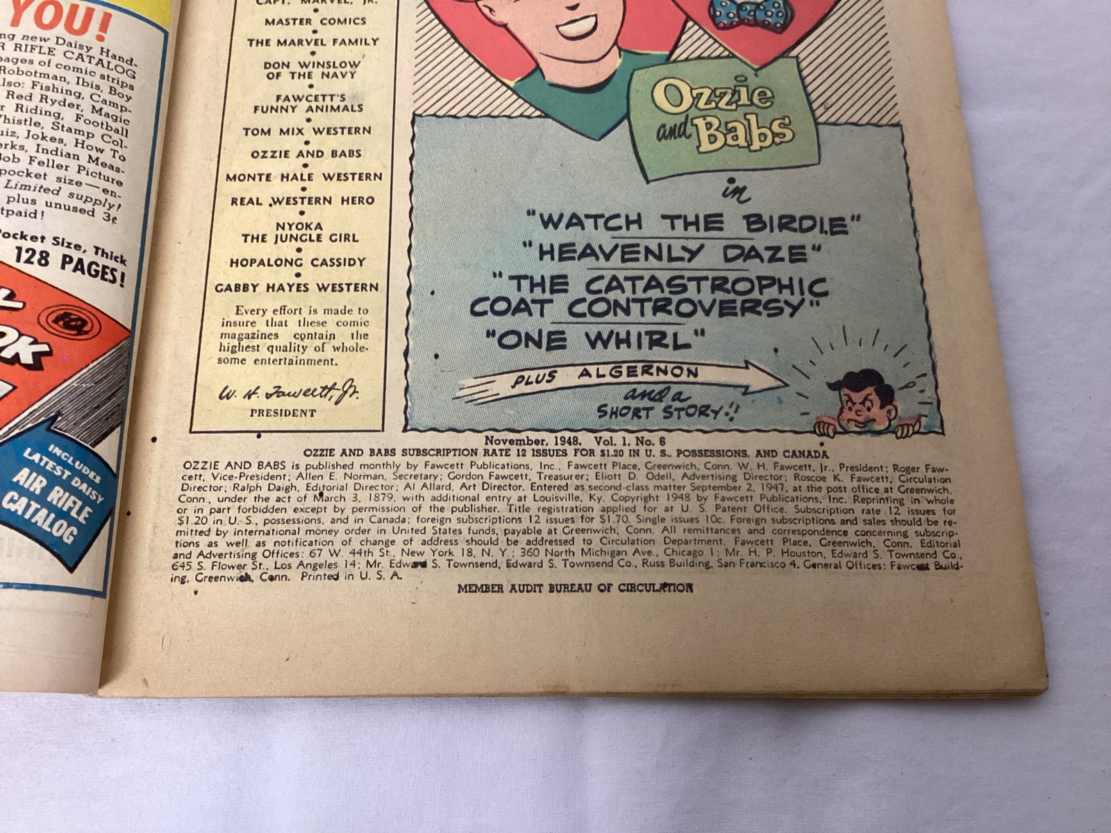 Ozzie and Babs 6 Fawcett Comic Book - 7