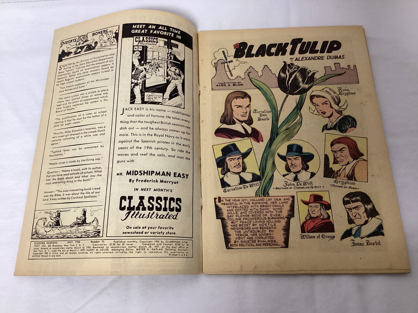 Classics Illustrated 73 The Black Tulip Comic Book - 6