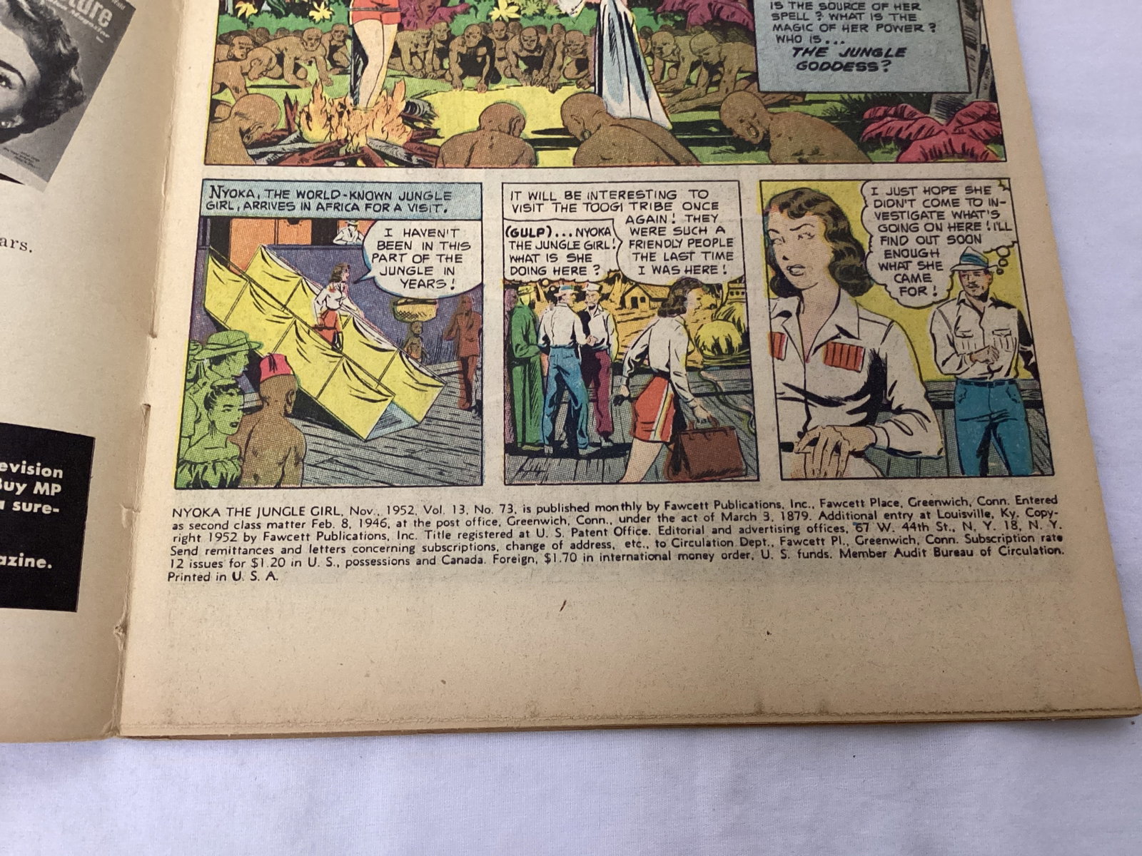 Nyoka the Jungle Girl 73 Fawcett Comic Book - 7