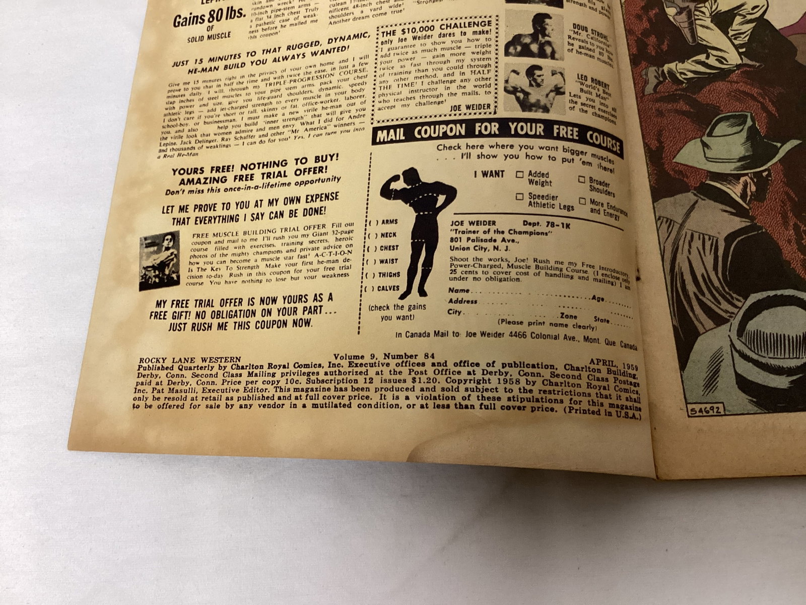 Rocky Lane Western 84 Charlton Comic Book - 7