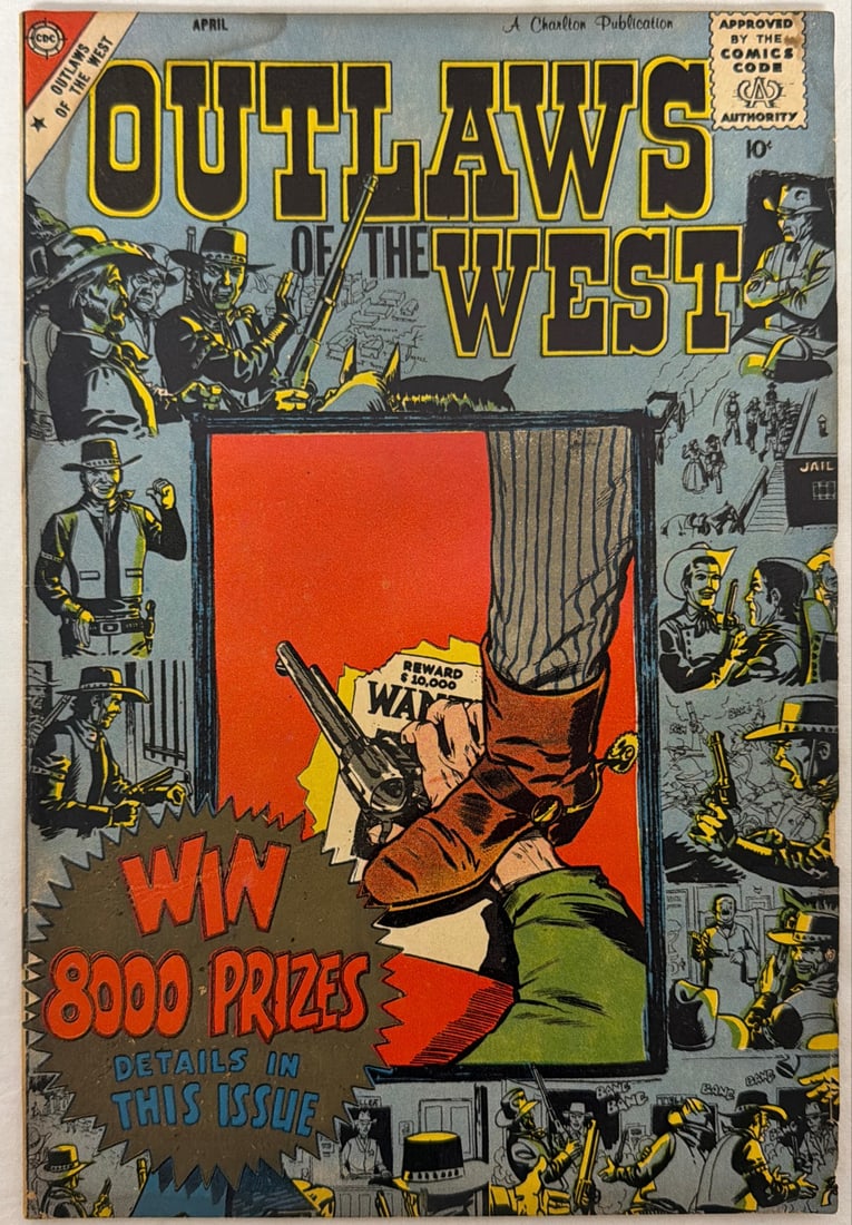 Outlaws of the West 19 Charlton Comic Book: 1959, please preview and see all photos for condition