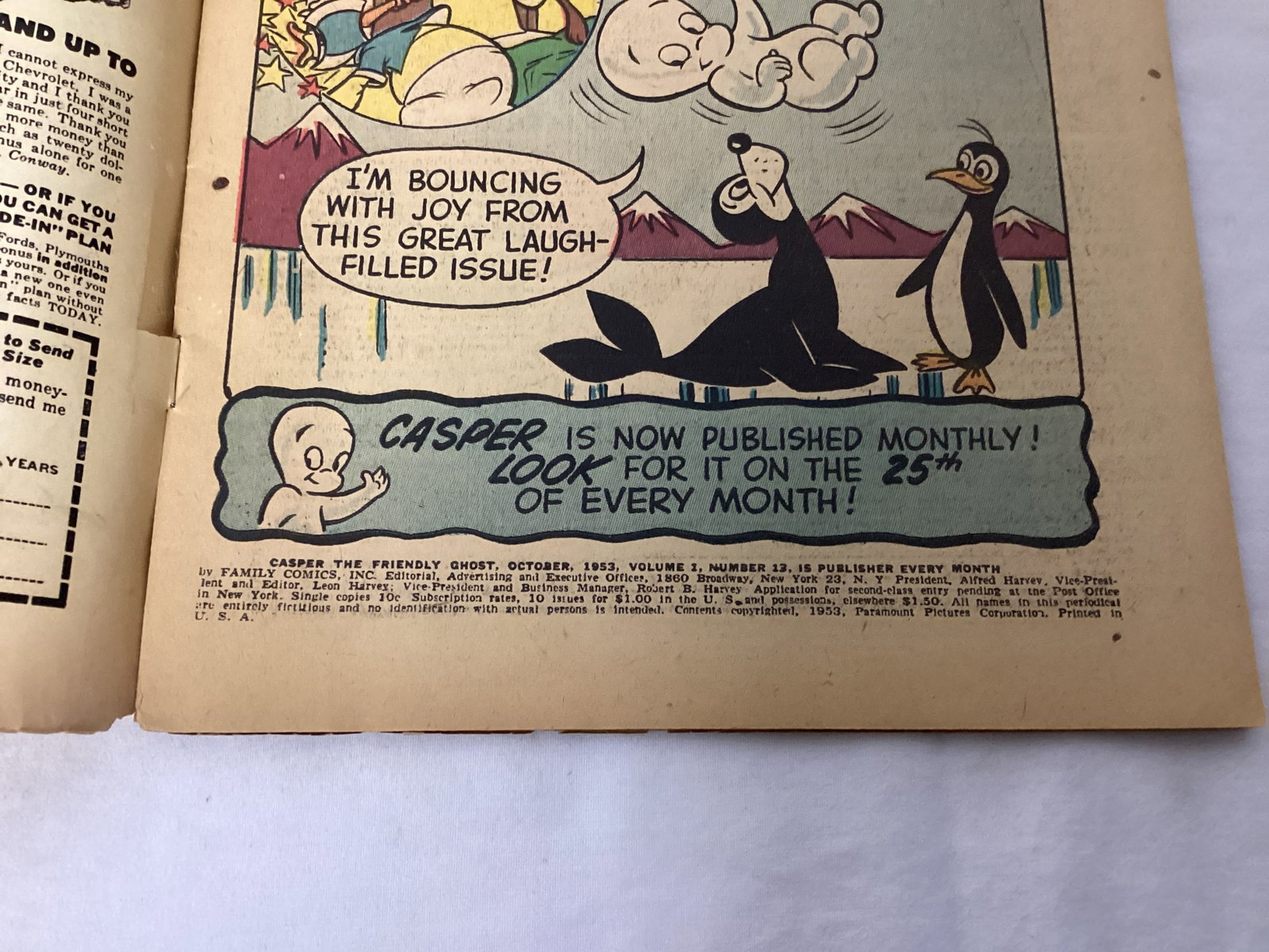 Casper the Friendly Ghost 13 Harvey Comic Book - 7