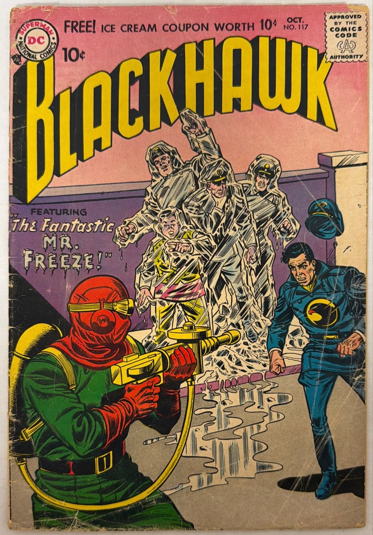 Blackhawk 117 DC Comic Book: 1957, please preview and see all photos for condition