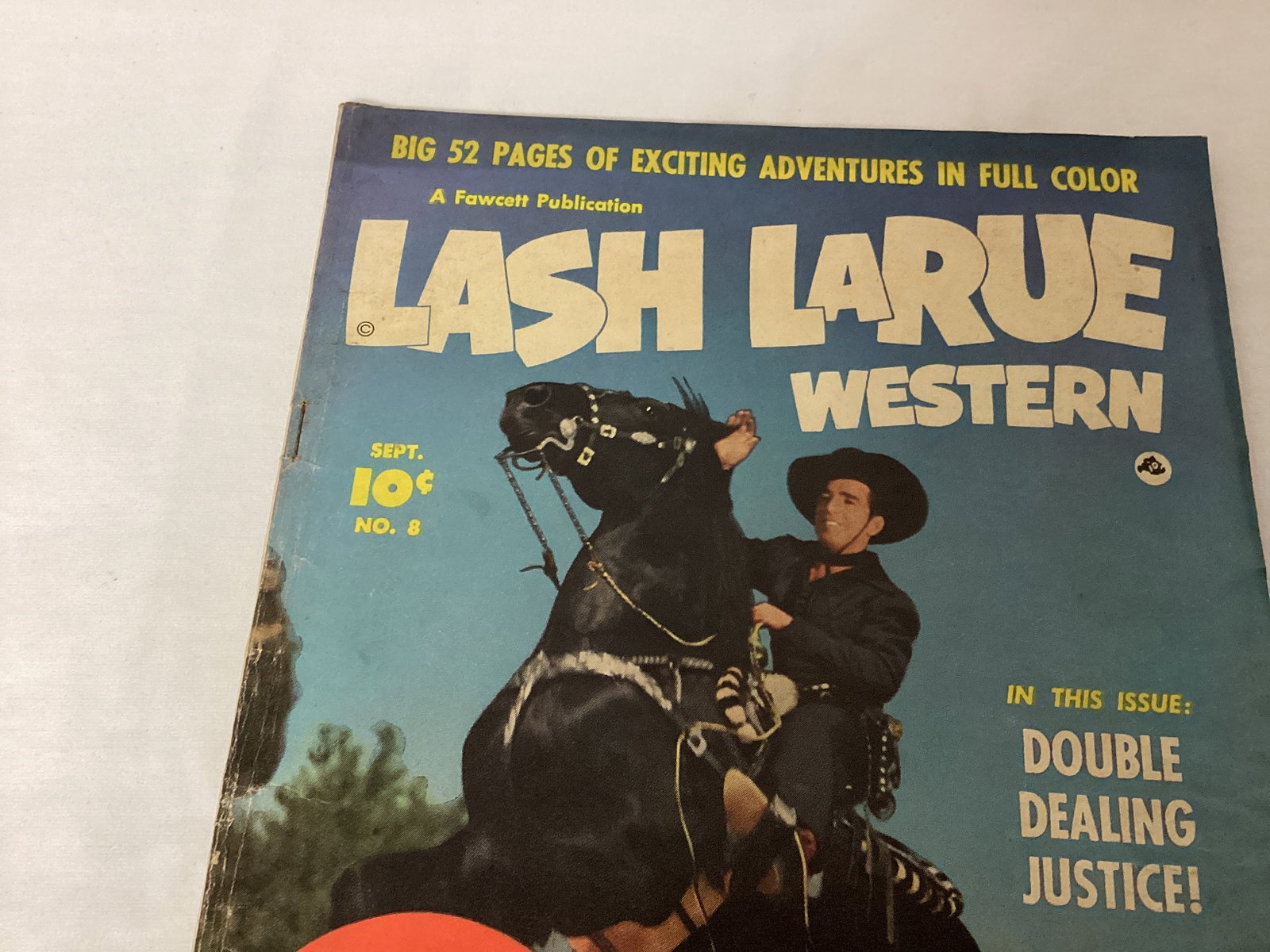 Lash Larue Western 8 Fawcett Comic Book - 2
