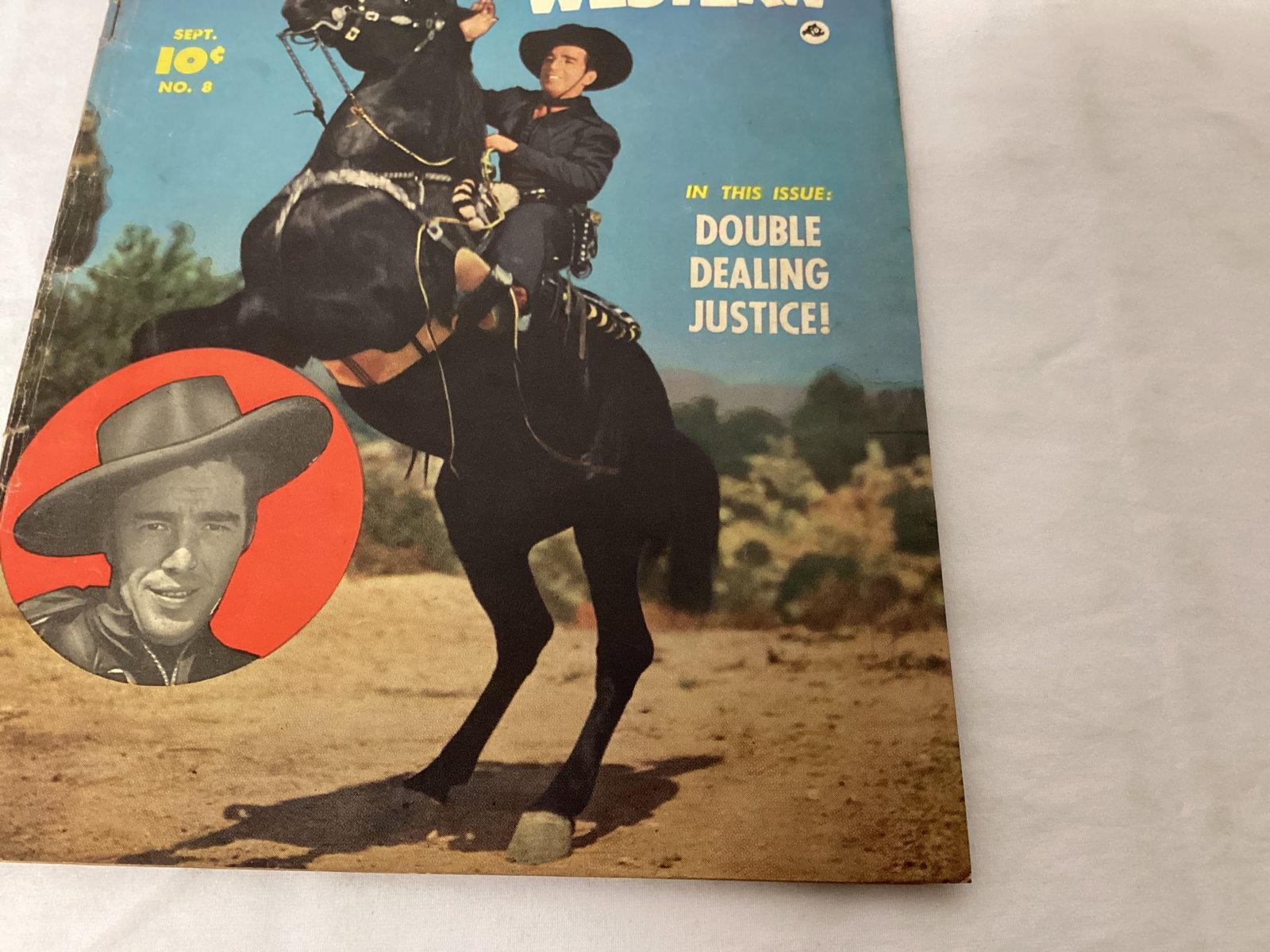 Lash Larue Western 8 Fawcett Comic Book - 5