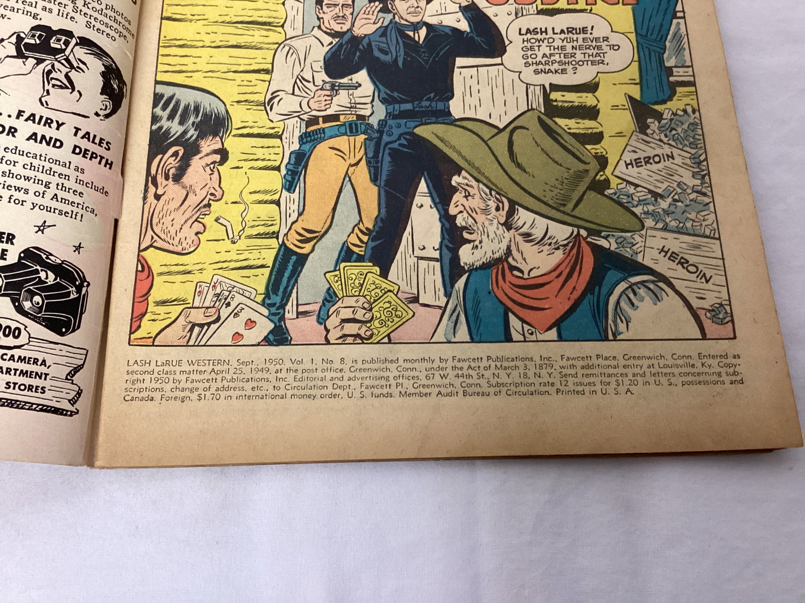 Lash Larue Western 8 Fawcett Comic Book - 7
