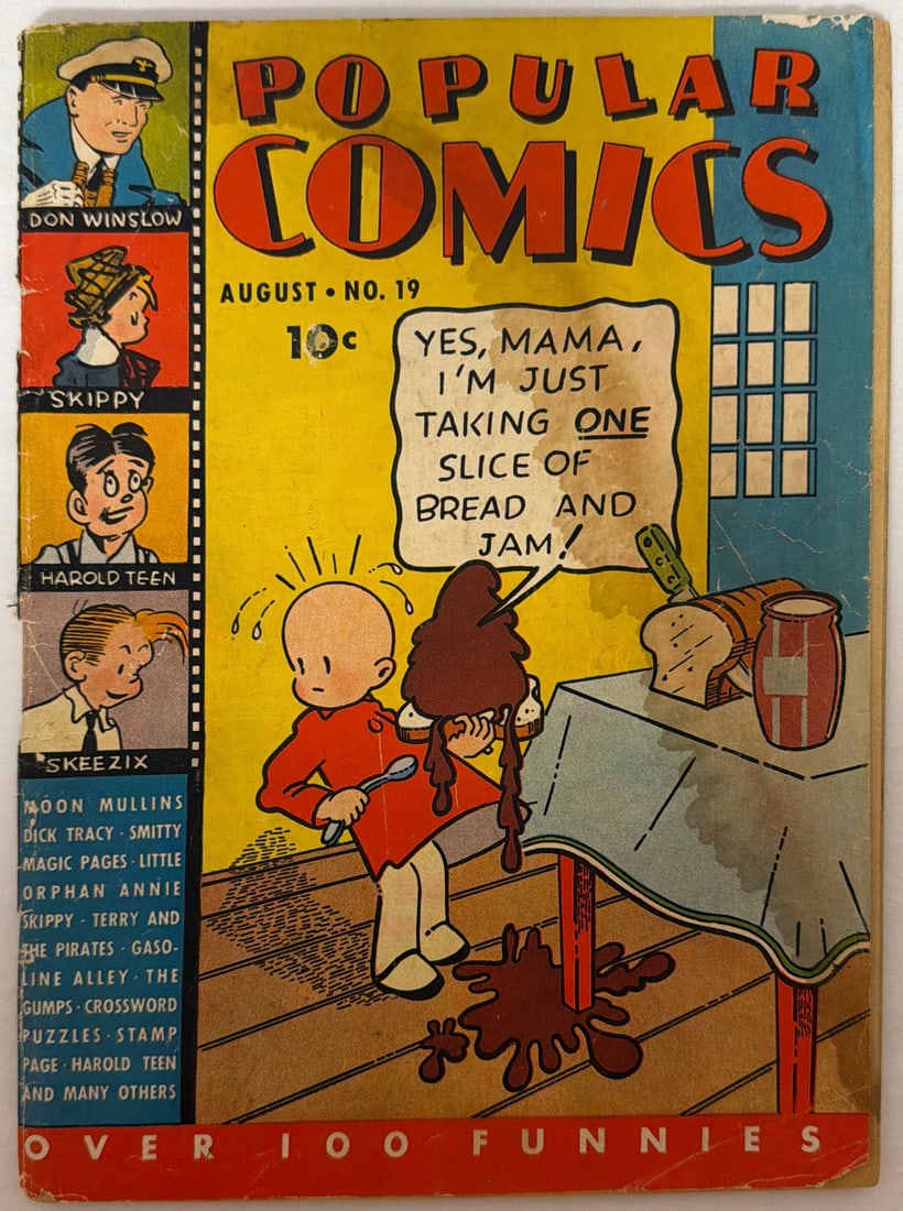Popular Comics 19 Dell Comic Book: 1937, please preview and see all photos for condition