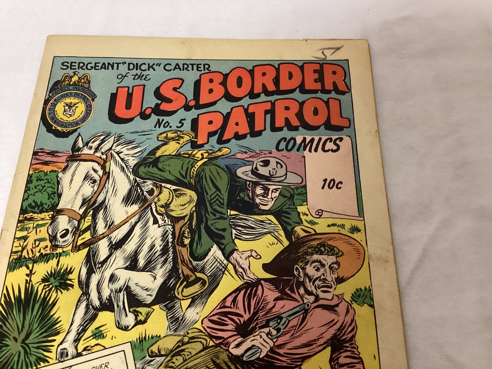 Sergeant Dick Carter of the US Border Patrol 5 Comic Book - 3