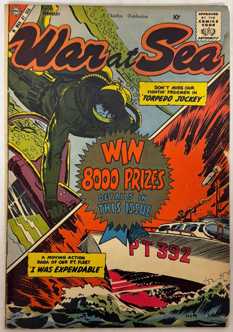 War at Sea 29 Charlton Comic Book: 1959, please preview and see all photos for condition