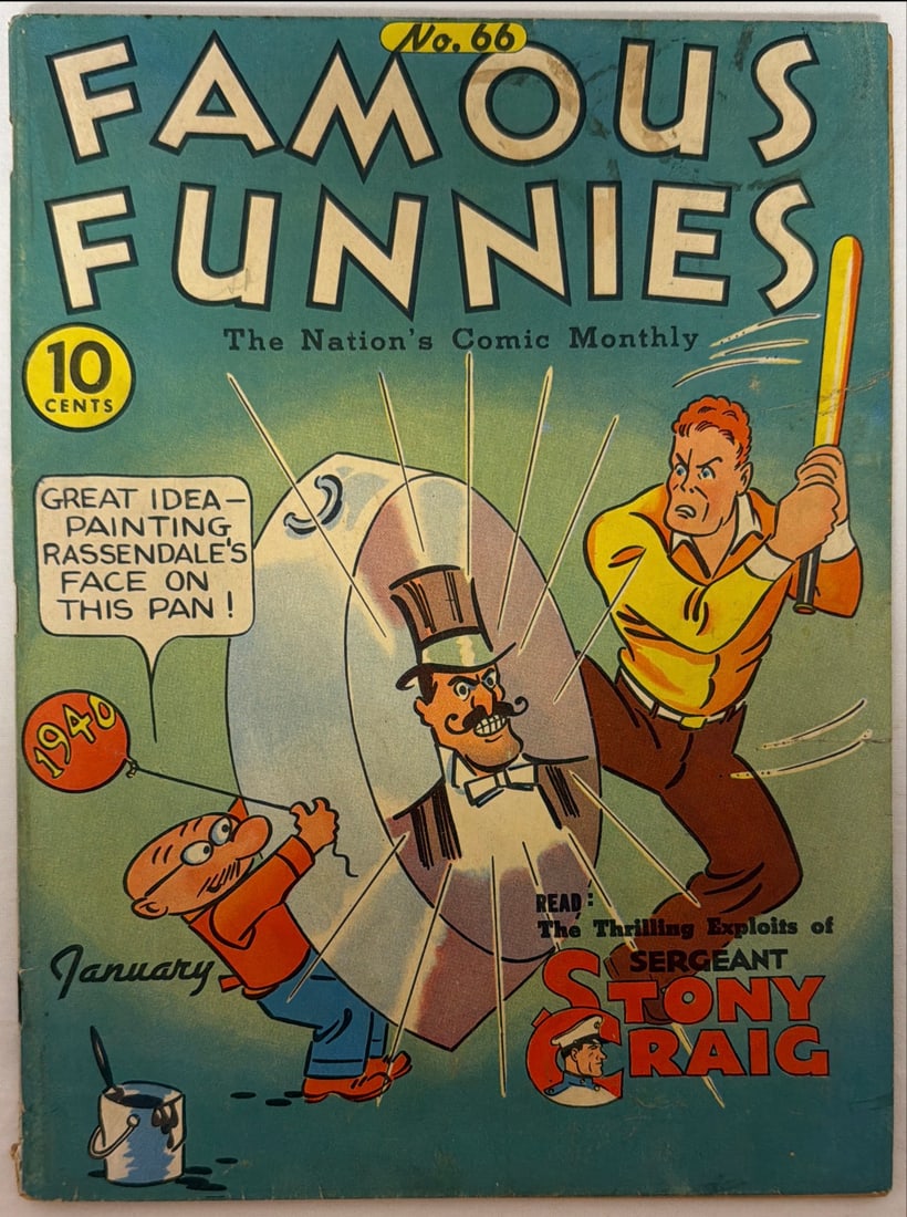 Famous Funnies 66 Comic Book: 1940, please preview and see all photos for condition