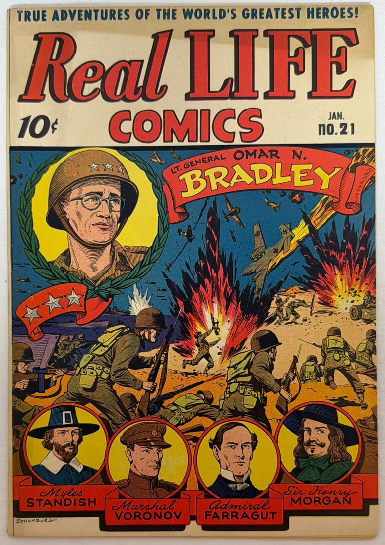 Real Life Comics 21 Comic Book: 1944, please preview and see all photos for condition