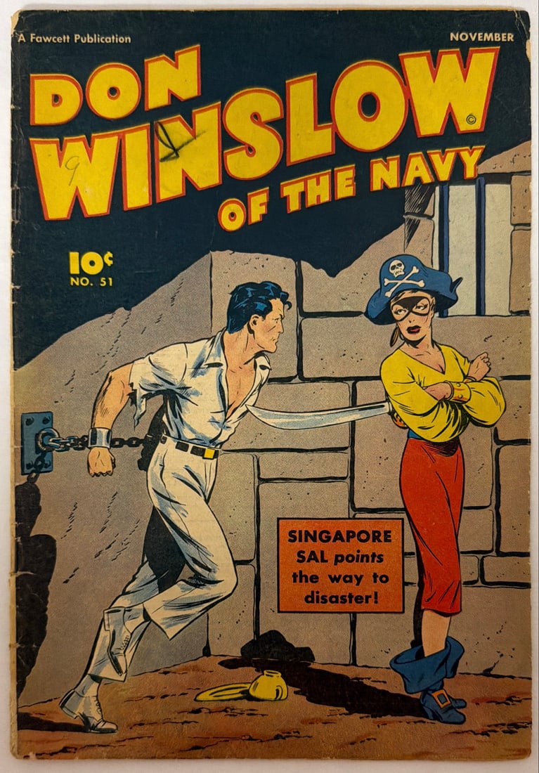 Don Winslow of the Navy 51 Fawcett Comic Book: 1947, please preview and see all photos for condition